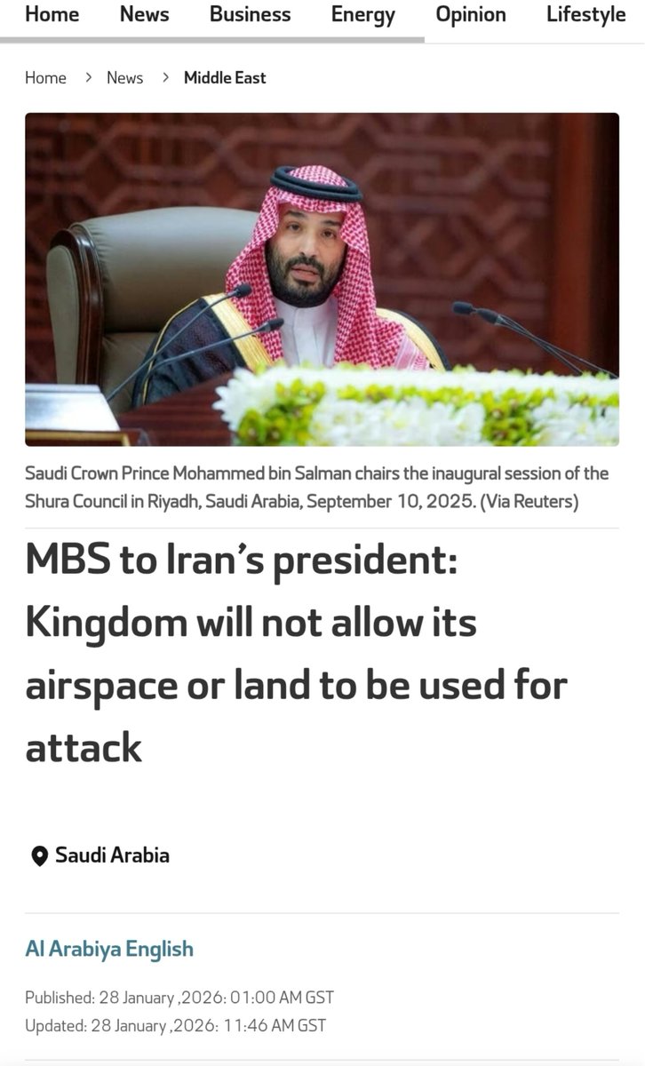 MenchOsint's tweet photo. Saud has put itself in a dangerous situation .. first they approved the initial U.S. attack on Iran that killed Khamenei - while pretending otherwise - now they openly kill IRGC fighters..

Iran was quite nice to them so far (didnt target much the kingdom) but this might change. https://t.co/EAkN25TEcS