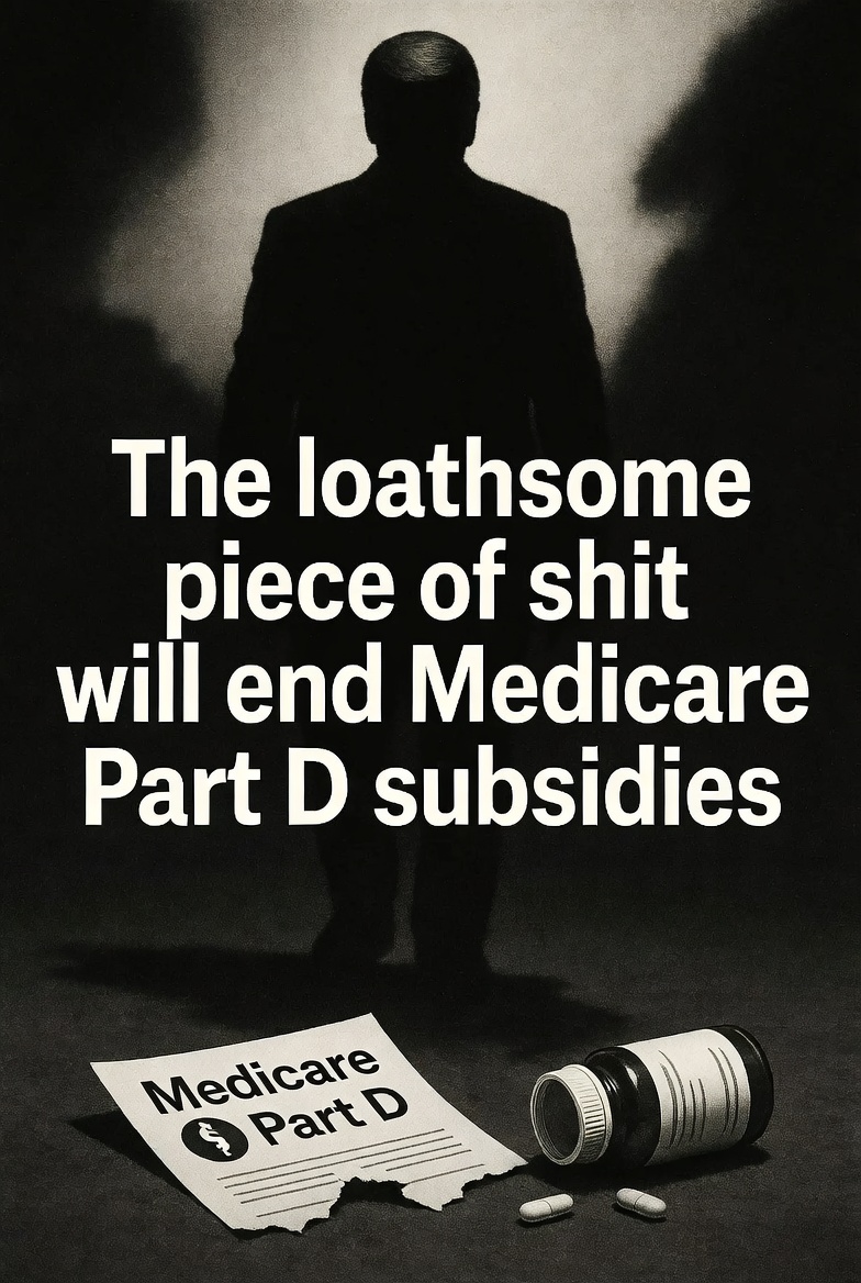 maddenifico's tweet photo. In what is just the beginning of what will be the end of Medicare, to fund Israel's war machine and funnel more money to himself and his fellow Epstein class billionaires, Trump is telling 25 million Americans to go fuck themselves. https://t.co/NqdvPkq9ID