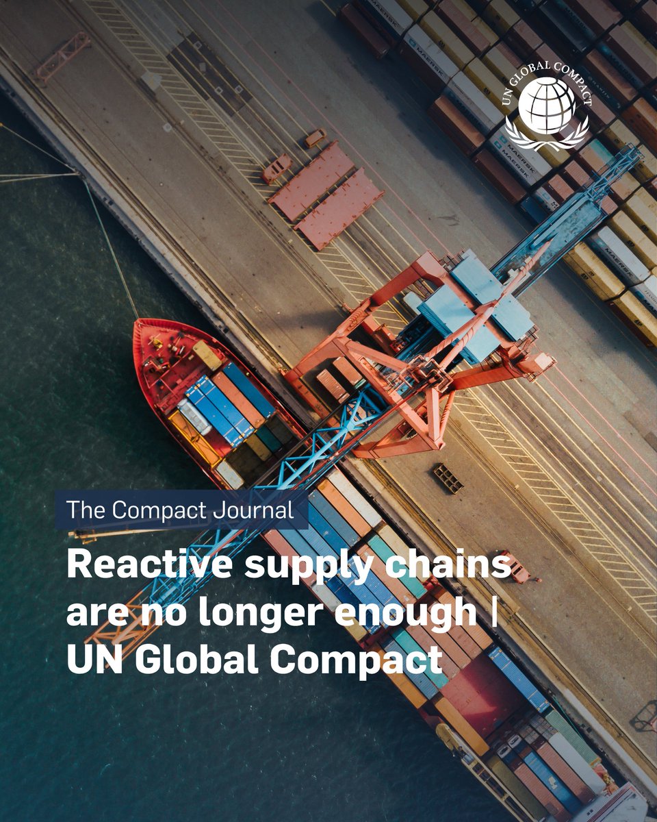 globalcompact's tweet photo. Supply chain decisions are business decisions.
Climate-related disruptions cost businesses $162B a year. Resilient supply chains aren't just safer — they're more competitive.
Learn more: https://t.co/nYNhKYQJCu
#UNGlobalCompact #SupplyChainSustainability #ResponsibleBusiness https://t.co/XDlFEu5PcR