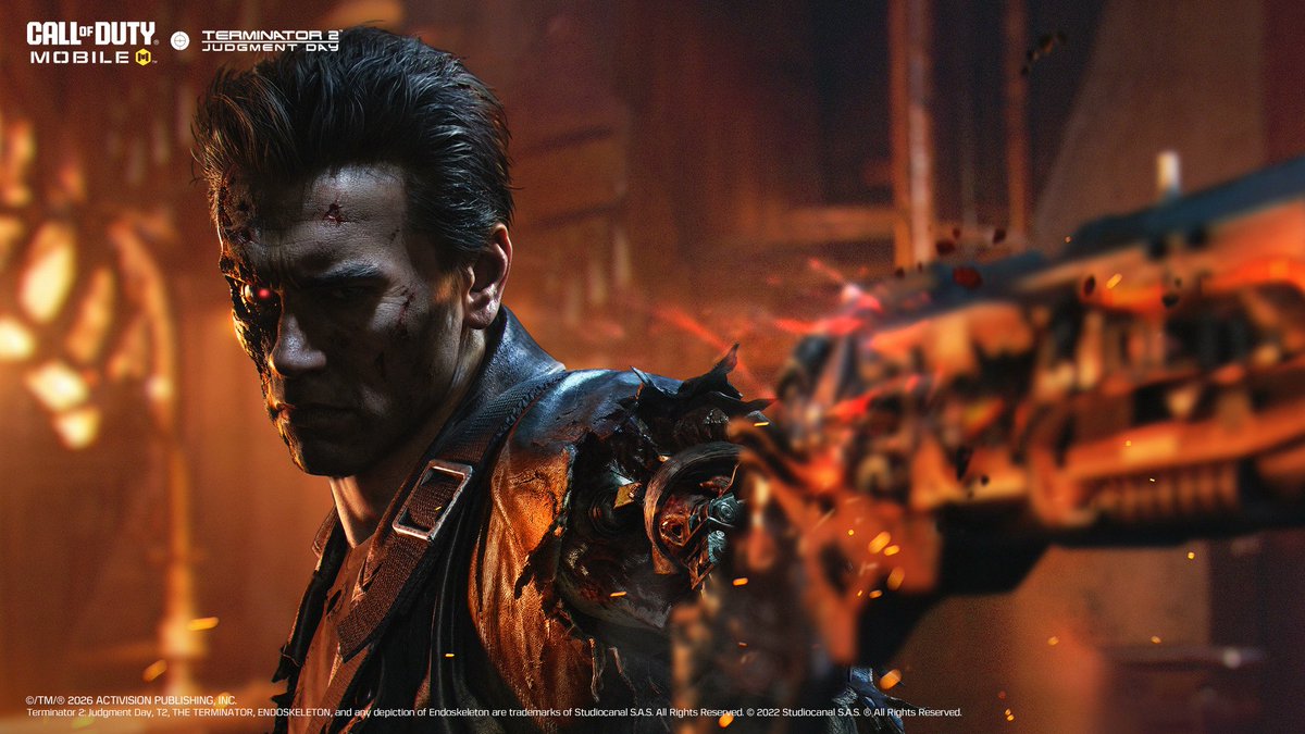 codmINTEL's tweet photo. Call of Duty: Mobile × Terminator 2: Judgment Day luckydraw:

🔸Epic Operators: T-800 and T-1000
🔸Legendary Weapons: HS0405 and BP50
🔸Unlocking both operator skins will instantly upgrade the operators from Epic to Legendary rarity.
🔸The legendary operator variants will have the ability to swap between the 2 forms in-match and in the lobby.