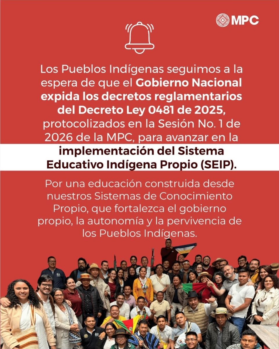 asplazac's tweet photo. Presidente @petrogustavo  hay 3 reglamentarios del SEIP protocolizados esperando su firma #PueblosIndígenas atentos.
@MPCindigena @contcepi @AisoMovimiento @Mineducacion @infopresidencia @MinInterior @PactoCol @yainiisabel @sandra_chindoy @marthaperaltae https://t.co/pNAKlPFvHt