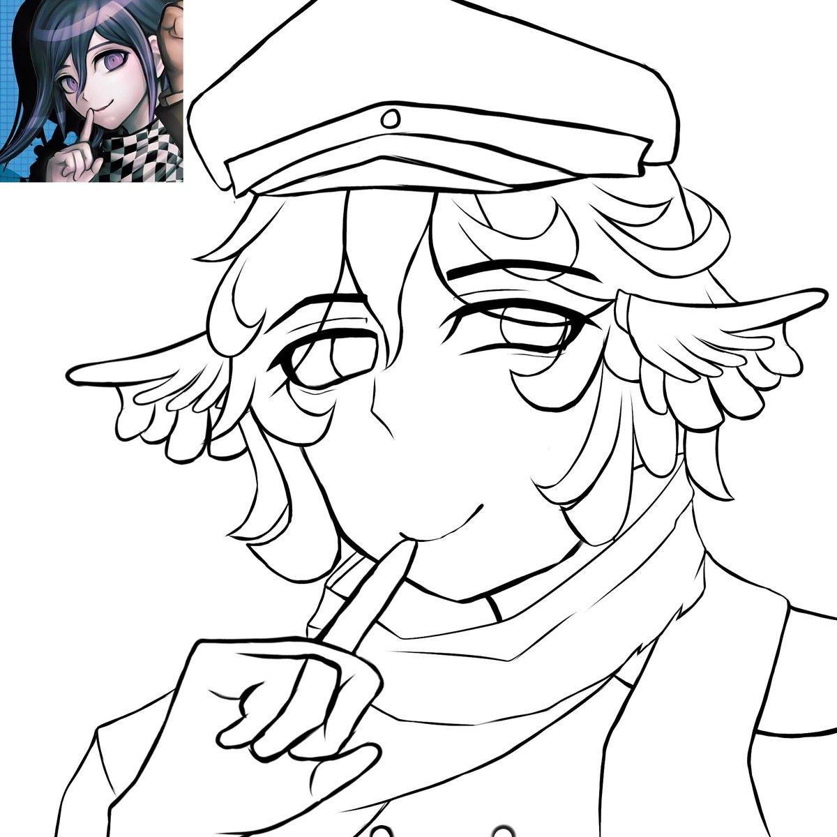 sukkotheouma's tweet photo. Esboço fofolex do Aster como Kokichi Ouma (em breve faço ele como Midori SIM) #WSMP https://t.co/TQtasQYX2q