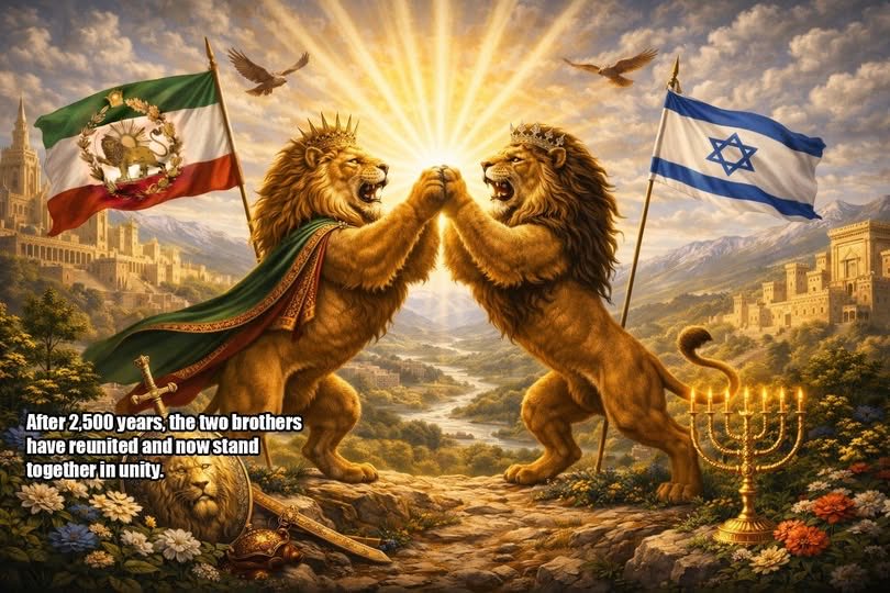 MIGAForlife's tweet photo. @SylvanAdams_ #KingRezaPahlavi‌ForIran 
🇮🇷 ❤️ 🇮🇱 https://t.co/OgWRu3xZIL