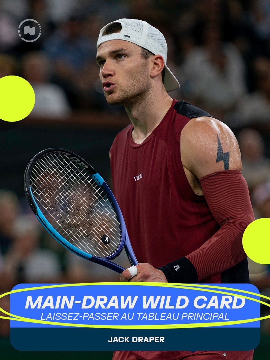 OBNmontreal's tweet photo. The wild cards are set! 🙌

Former World No.4 Jack Draper is heading to the main draw at the National Bank Open presented by Rogers 🎾

Read more 👉 https://t.co/sGoHSFnvQq https://t.co/CY3PZ7i6SE