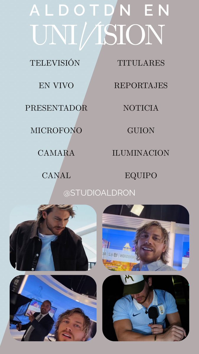 StudioAldron8's tweet photo. INICIAMOS TENDENCIA

Aldo estará presente en Univisión como invitado ✨
Estamos orgullosos de los trabajos que le ha realizado.

Palabra + frase

ALDOTDN EN UNIVISION https://t.co/jXo6whjfcN