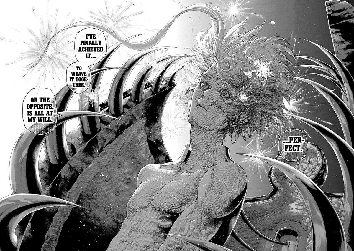 bbl_jizzy's tweet photo. Air Poker ✅
Not just the best arc so far this is one of my favourite arcs ever man, this is what reading ~500 chapters was for
Baku and Hal peak dynamic, Kaji my son figured out the game before EVERYONE, amazing art, emotional, everything was perfect
Easy 10/10
#JizzyGui https://t.co/3D36pwm9dK