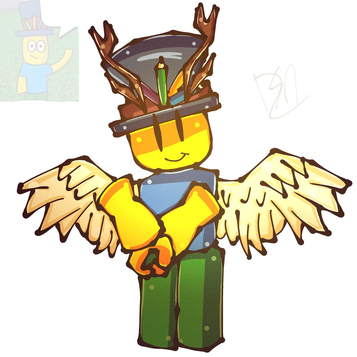 Isab_yt875's tweet photo. Cracky fanart (I love his old avatar) 
He's my favorite roblox developer 🥹
#robloxdevtwt 
#cracky4 https://t.co/gnCZN4Fkv1
