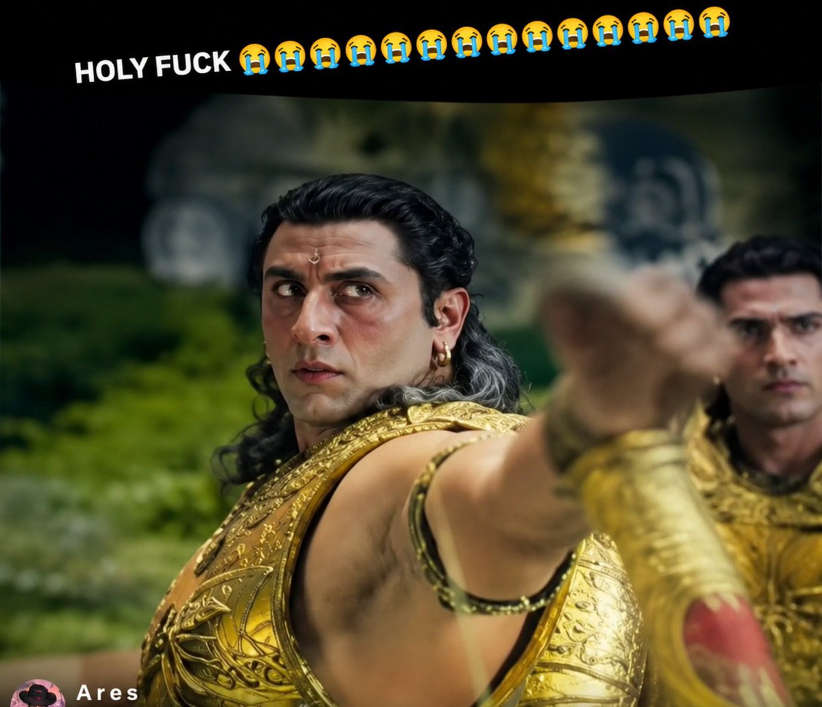 angelpriya3215's tweet photo. Ye Ranbir Kapoor  Mahabharat ke yudhishthir ki tareh lag raha hai #Ramayana https://t.co/HRxy9SU6Ip