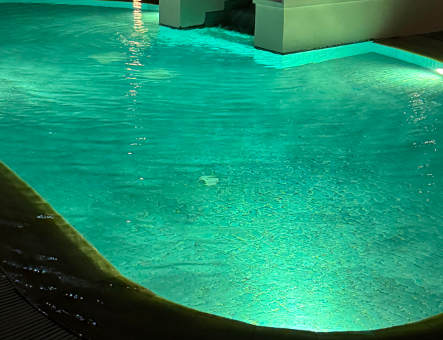 Sarahops2's tweet photo. I really enjoy the tranquility of swimming alone late at night. In this serene body of water I feel completely relaxed This is the best way to pamper myself after a hard days work https://t.co/sMNtFZfuux