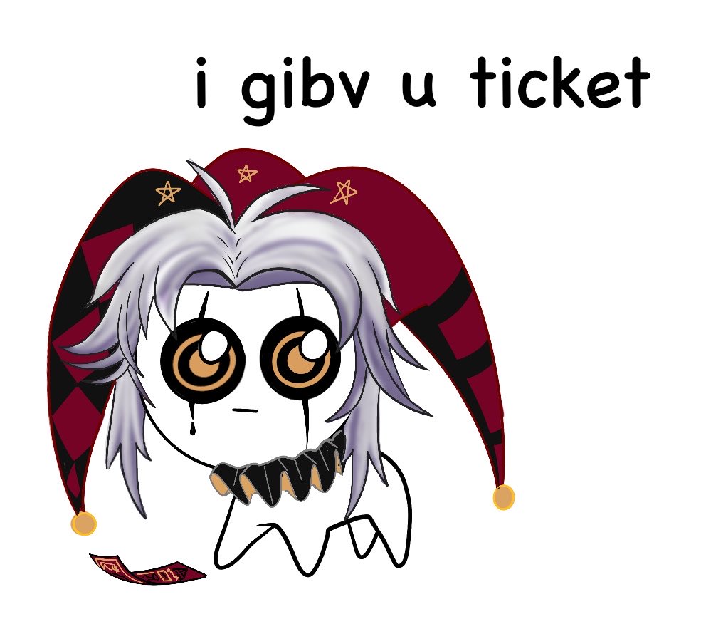 sukiafterdark's tweet photo. Don’t feel sad, take autism creature Pierrot and his ticket!!
#tfc #tfcpierrot #thefreakcircus #autismcreature #sukisart #darthsart https://t.co/oFYNgmoG22