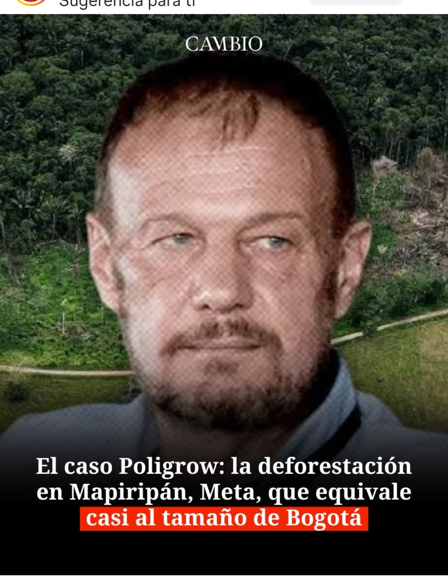 jorgeprotesta's tweet photo. Este tipo está acabando con Mapiripan a los ojos de todo el mundo,es un empresario extranjero q se ha adueñado de 165 mil hectáreas,ha deforestado más de 52 mil hectáreas de bosque.Lo cita la fiscalía pero nunca pasa nada,y no va a pasar nada.
Tomado de @estoescambio https://t.co/qjsjwywFb4