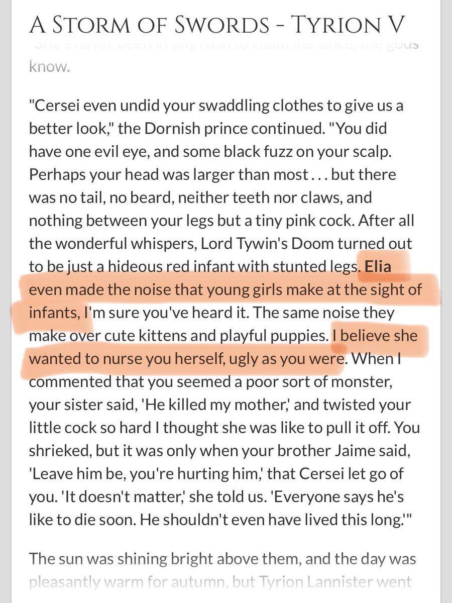 blt_on's tweet photo. With how Elia Martell has been portrayed in the Mad King play, I want to share her canon personality traits. Elia's personality is not something that makes her less of a character. Her personality makes her who she is, and it sets her apart from many other women in asoiaf. https://t.co/bIcWBNlcgE