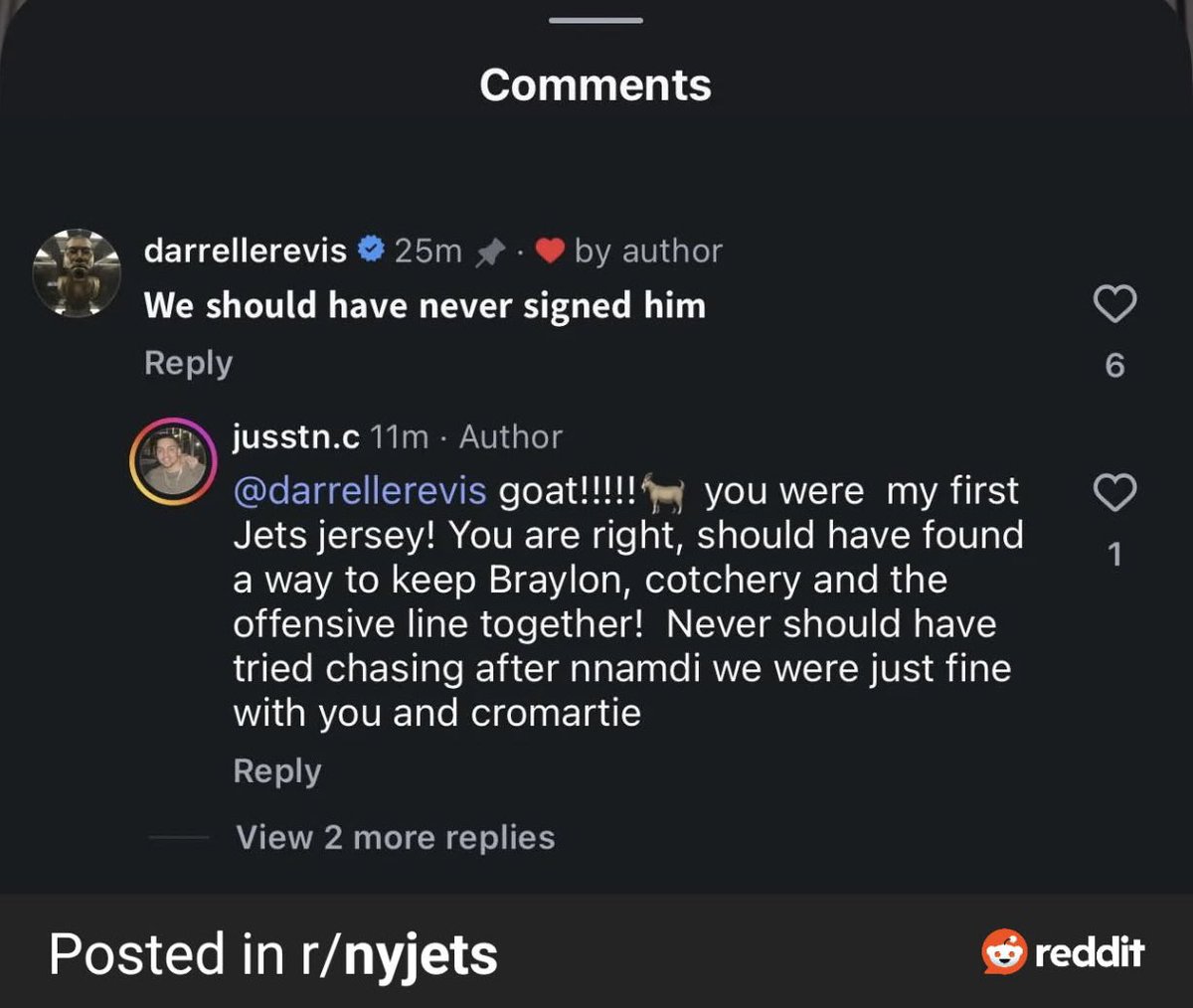 peteyitaly's tweet photo. Revis taking a shot at Plax 👀#Jetup #Jets saw this on Reddit https://t.co/tuP4J2FNPq
