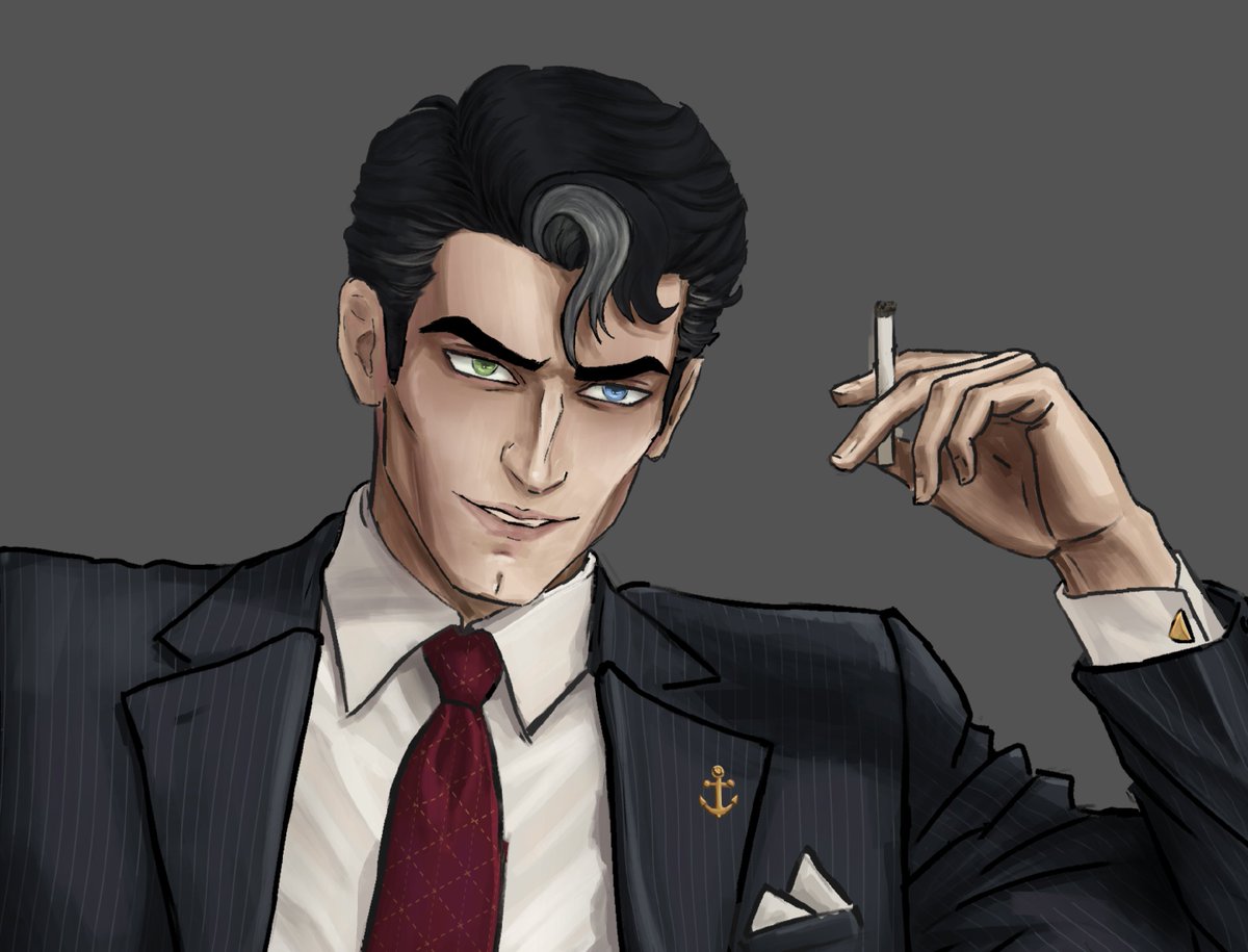 Mouj_Art's tweet photo. Day.4 -Vincent Whittman (Human Au)
#HazbinHotel 
#VincentWhittman 
#Vox
(Ignore the unfinished background for now... someone's still missing. 👀) https://t.co/vitw1Nk9yx