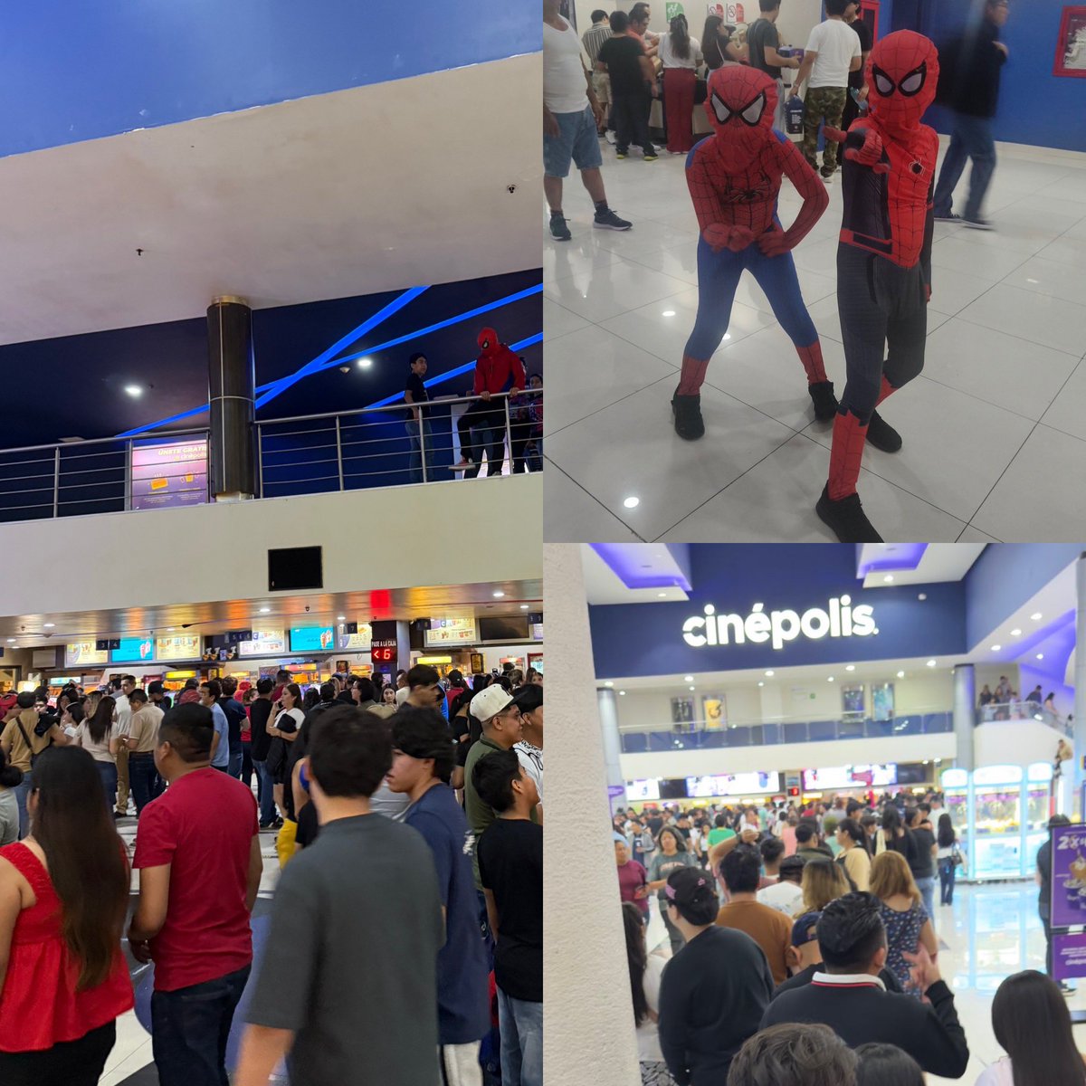 CerebrosG's tweet photo. En pleno miércoles por la tarde, todos los cines de México están completamente llenos por la nueva película de Spider-Man. https://t.co/woGIgjQ45Y