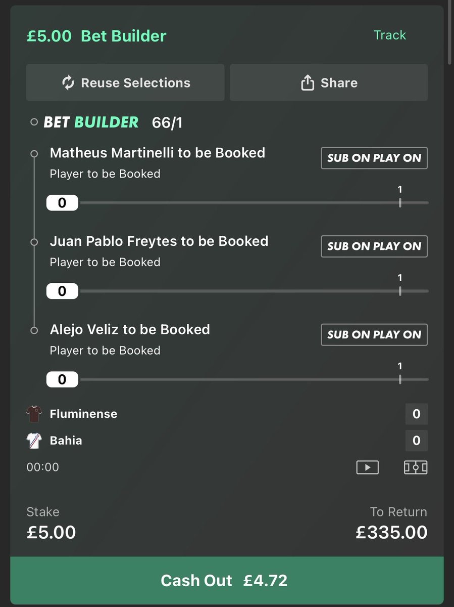 TheBookingDad's tweet photo. Fluminese v Bahia 🇧🇷 
Treble, double &amp; singles ⚽️⚽️⚽️ https://t.co/Uh0MBppOZ7