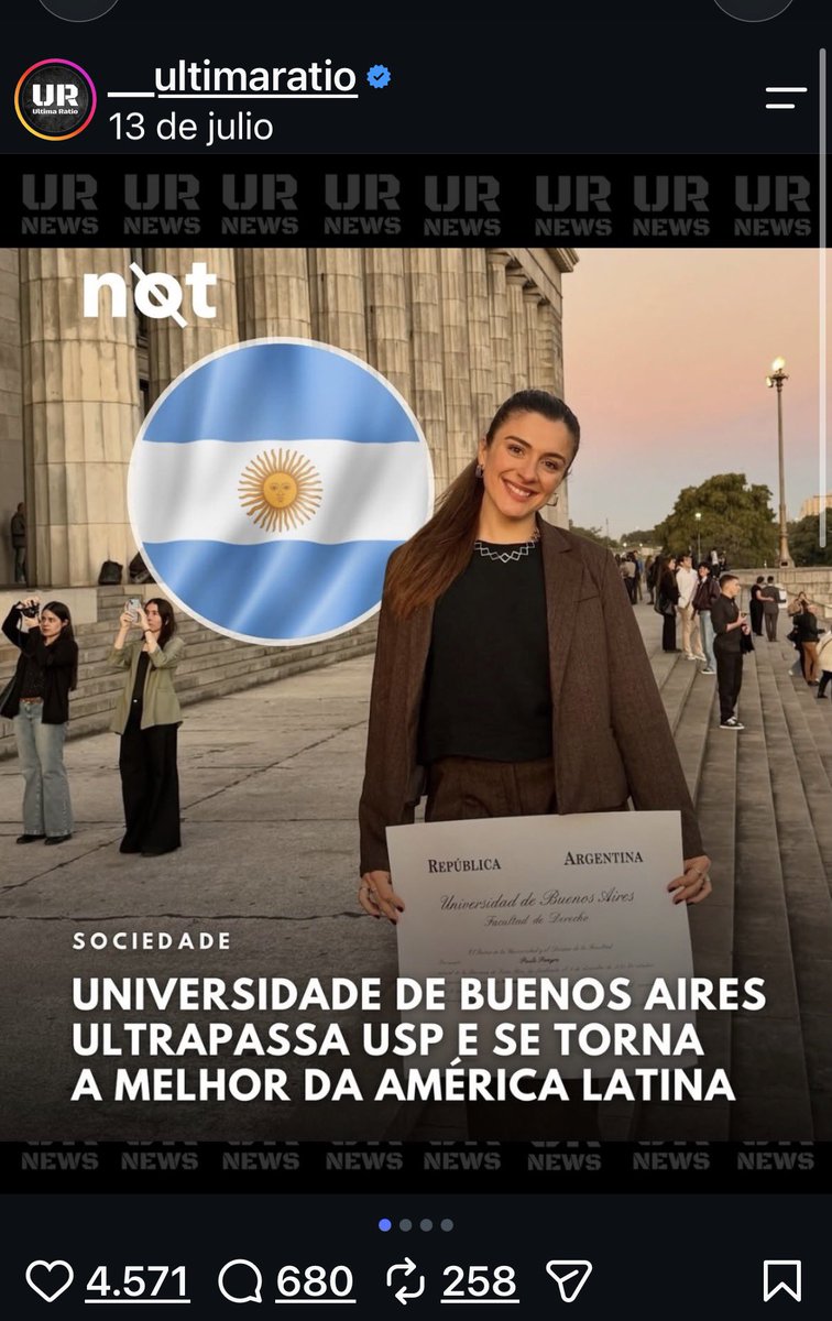 AntoniettaBack's tweet photo. Cuenta de empresa de Mkt Brasileña publicitando a la UBA.
Muchos argentinos en los comentarios, fueron a dejarles amor🤣 https://t.co/95bxFOnF2V