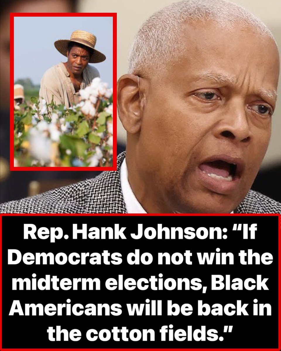 w_terrence's tweet photo. Hank Johnson claims: “If Democrats do not win the midterm elections, Black Americans will be back in the cotton fields.” https://t.co/lcXFAw2oHh