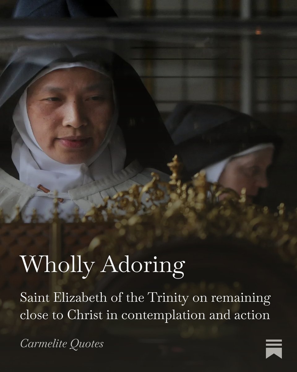 carmelitequotes's tweet photo. 🙏 What keeps action rooted in Christ? In her letter to a seminarian, Saint Elizabeth of the Trinity brings Martha and Mary together: activity can flow from a soul that remains close to Christ.
🔗 https://t.co/erz1DbYiAk
#Prayer #Contemplation https://t.co/DDDKsvgo1d