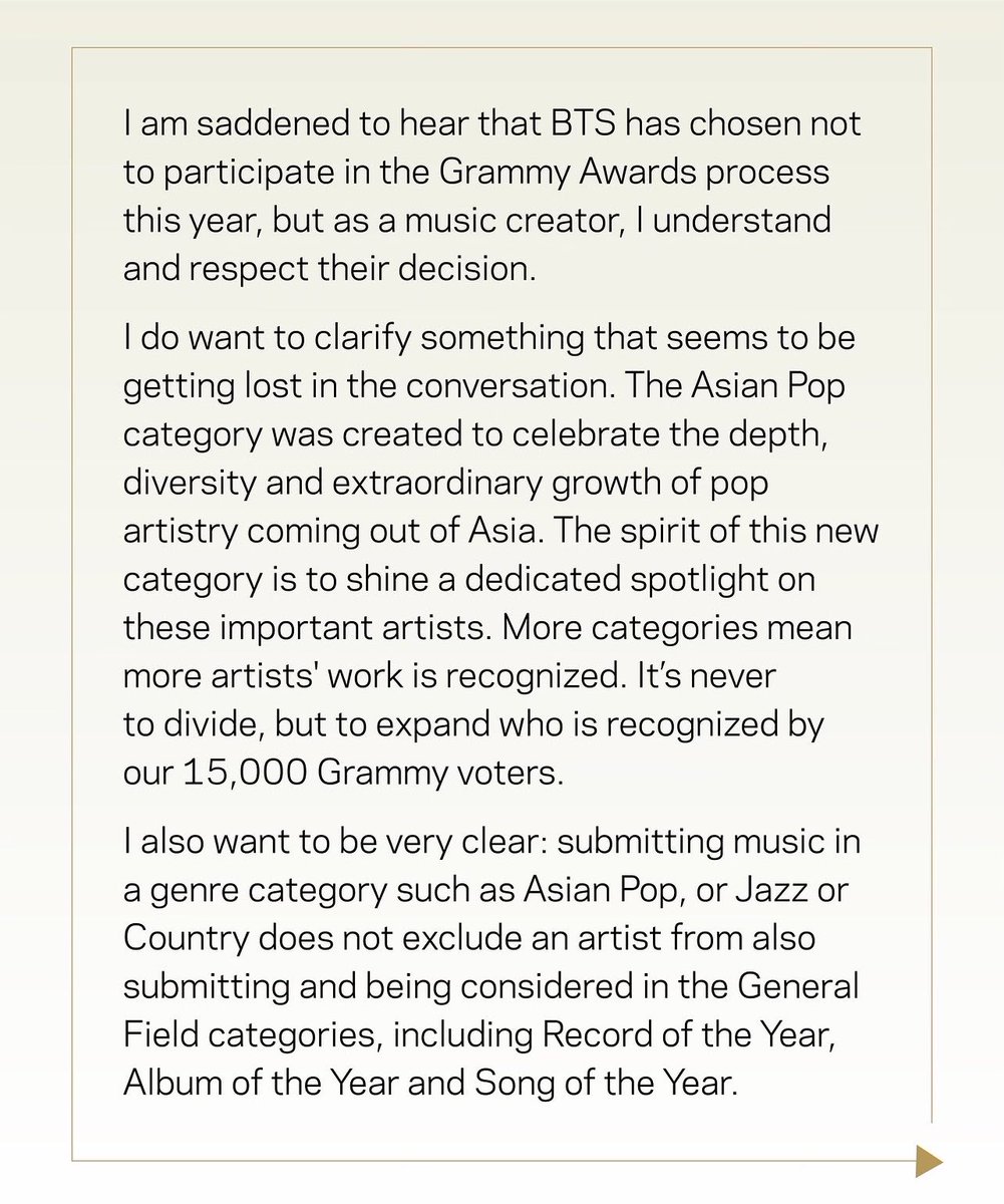 _BTSMoments's tweet photo. [📰 𝐍𝐄𝐖𝐒] 

Gr@mmy CEO Harvey Mason jr. has issued a statement in response to #BTS’ decision not to submit for the 2027 awards..

🖕🏻👵🏻

WE STAND WITH BTS 
WE ARE PROUD OF YOU BTS 
BTS OUR FOREVER ARTISTS  
#WeStandWithBTS
#WE_PURPLE_YOU_BTS 
#Proud_of_BTS https://t.co/wbxVvbymG0