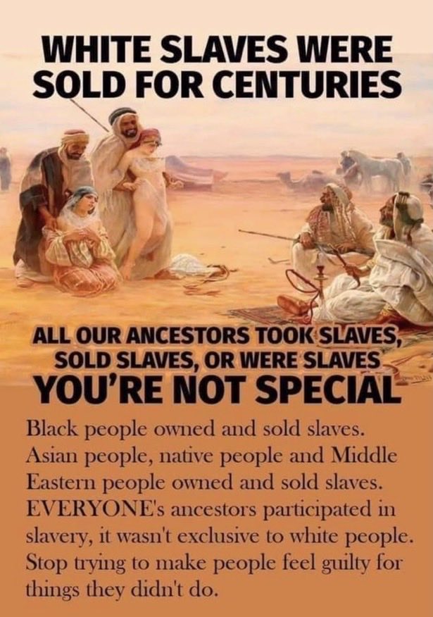 Ranger5052's tweet photo. @NEWSMAX Sure- he is a Muslim-Islam ran the world wide slave trade. All Muslims should pay reparations to black Africans and to the 19 million Europeans they enslaved. https://t.co/wjpDAlYgS2