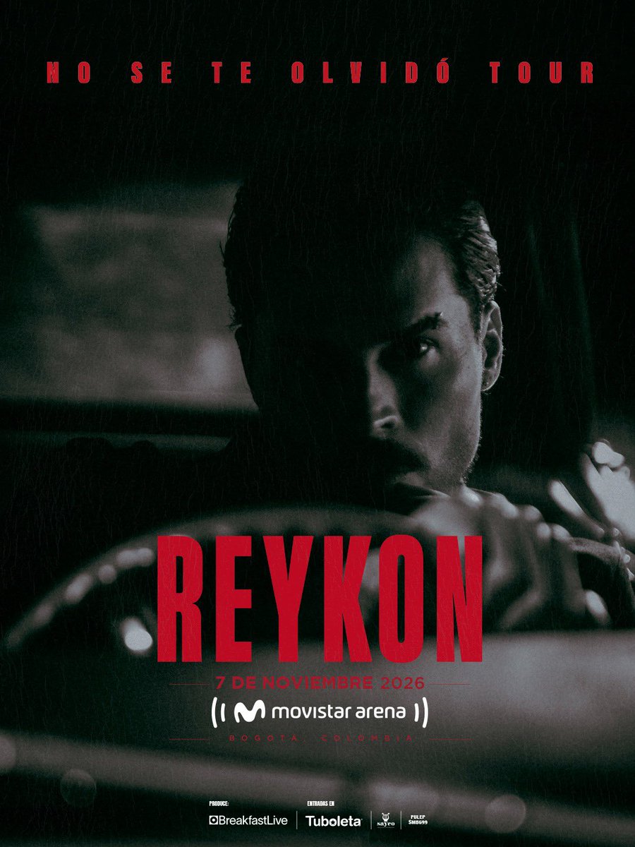 musictrendscol's tweet photo. NUEVO ANUNCIO 🔥

¡REYKON tendrá su primer Movistar Arena! 

La cita es el 7 de noviembre 📍

Preventa Movistar, este lunes a las 12PM
Preventa inscritos, este martes a las 12PM 
Venta General, este miércoles a las 12PM 

Entradas en @Tuboletaoficial 🎫

@BreakfastLiveCo https://t.co/JgtVimH0FY