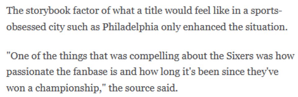 Philadelphia 76er LeBron James tweet media