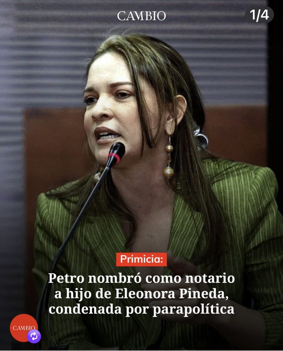 AngelaBenedet's tweet photo. Justo cuando se calientan las investigaciones del FOMAG, le dan una notaría a un amigo de Jhon Marín, que fue director del FOMAG? 
Podría decirse que es la segunda notaría que Petro entrega para comprar silencios ? Tal como pasó con Juliana Andrade. https://t.co/6h2Cabf7rP