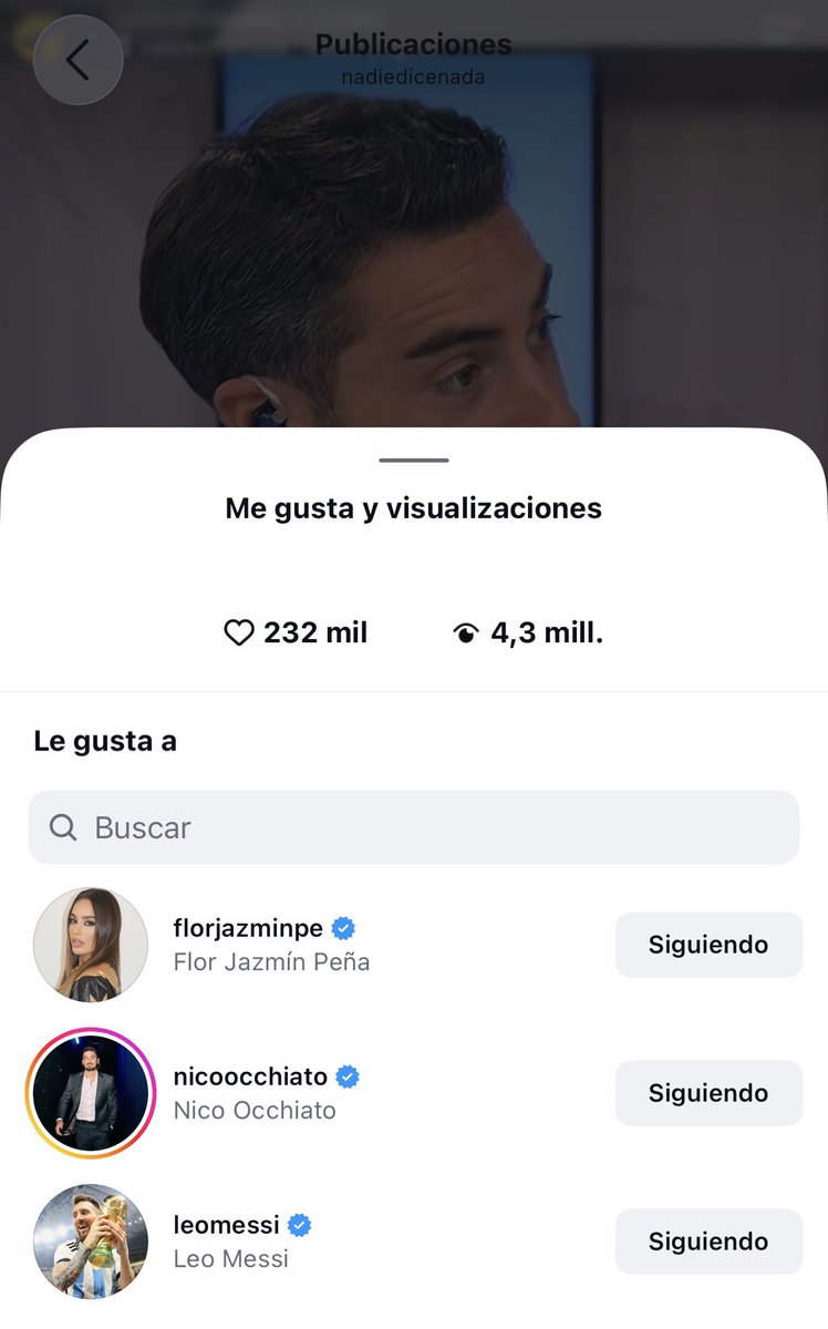 occhiaminofcial's tweet photo. podemos hablar de el mismísimo MESSI dándole like al reel de nadie dice nada? otra vez cerrándole el orto a los periodistas 😮‍💨 https://t.co/wsVAXFgb8b