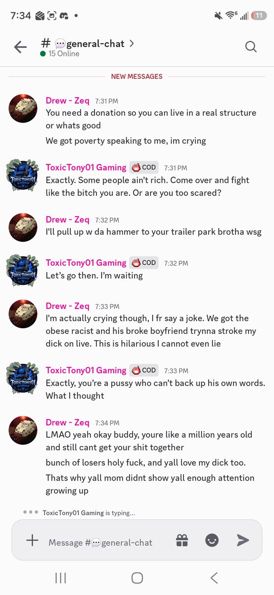 Chunkgamingg's tweet photo. @InControlGG hey i know  @DrewZeq works with you guys and just wanted to share some hateful mean bullying words to people. Just wanted you all and anyone who sees this is not okay. https://t.co/uH3grEWWty