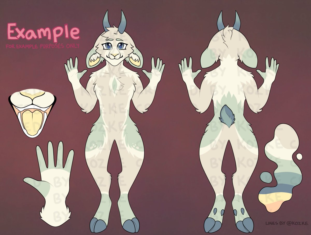 kozke_'s tweet photo. Goat ref sheet 1 is up on my etsy and gumroad for $2.75!! :3 the example design is also available as an adopt on etsy (alongside the 36 example stickers from goat packs 1-3) 🐐
#furry #furryref #goatfurry #furrygoat #furryref https://t.co/DxL5KNVAEo