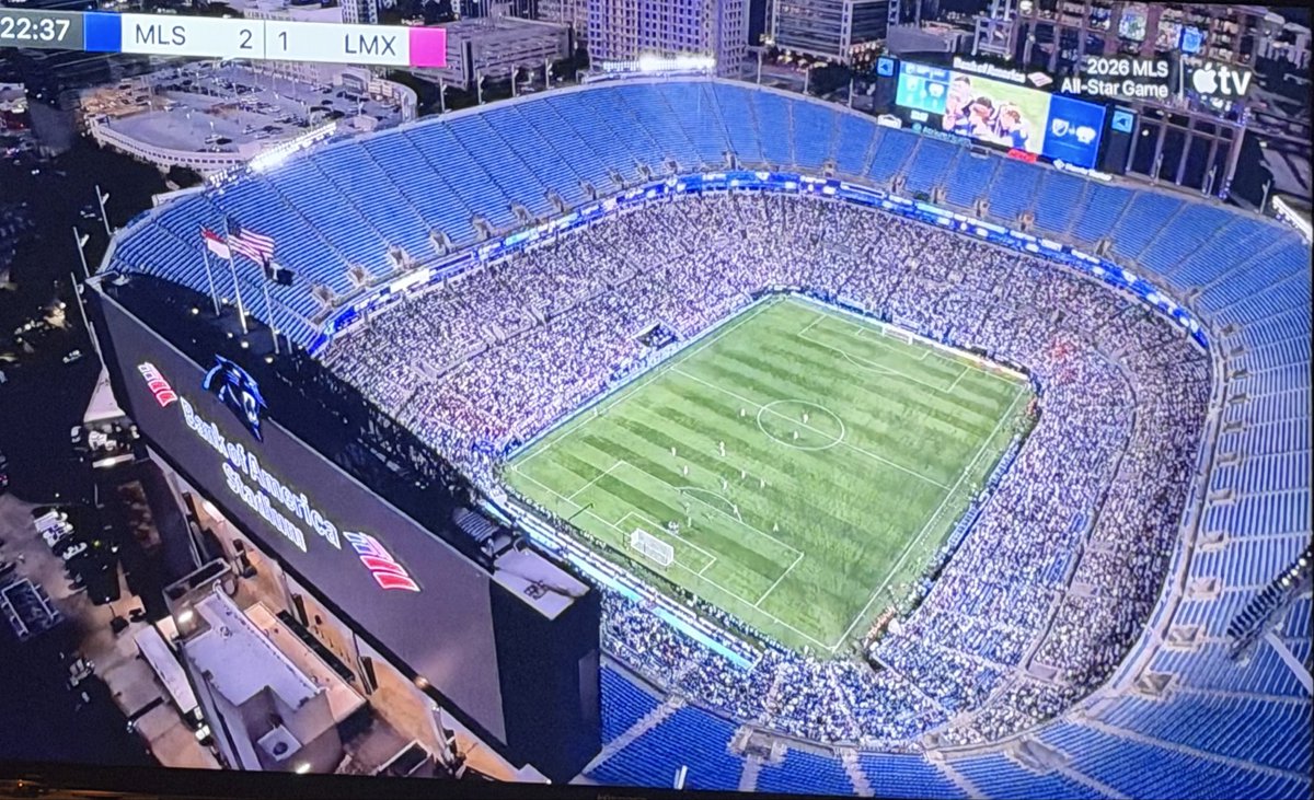 Buzz10X's tweet photo. After the massive success of the @FIFAWorldCup in the USA the best of the #MLS &amp; LigaMX play in a half empty stadium. 

It’s beyond time US soccer steps in and implements #PRORELFORUSA cause real hardcore Football (soccer) fans like me refuse to support the MLS https://t.co/nm5uKvL8a8