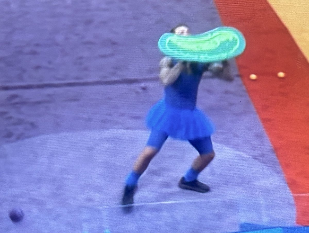 perdu_max's tweet photo. Hey, guys, Kamu’s playing with BALLS 🏀 and PICKLES 🥒 while wearing a SKIRT 👗! Isn’t that kinda GAYY? 🤨 🏳️‍🌈 How emasculating! 😂 I’ll never be able to take him seriously 🥊 as a man 🧍🏻‍♂️ or a boxer ever again!!! 💪 What a girly queer-ass! 🍑 😵‍💫 #BB28 https://t.co/eSkhq9LDvE