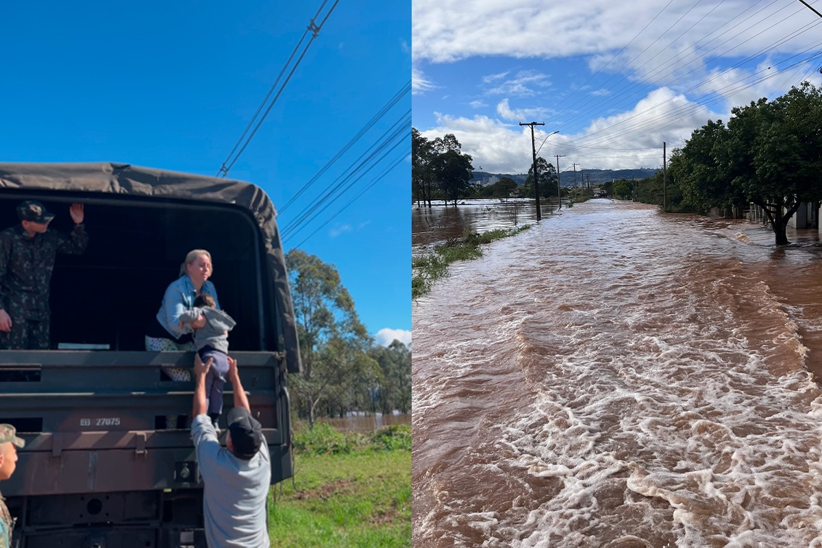 exercitooficial's tweet photo. 🔰 MÃO AMIGA NO SUL DO BRASIL 🤝

📍Rio Grande do Sul – O Exército Brasileiro mobilizou tropas do Comando Militar do Sul para apoiar a Defesa Civil do Estado na mitigação dos impactos das fortes chuvas que atingiram diversas regiões gaúchas.

🪖Nossas tropas foram empregadas nos municípios de Alegrete, Santa Cruz do Sul, Porto Xavier, Cachoeira do Sul, Eldorado do Sul, Uruguaiana, Santo Antônio das Missões e Jaguari, realizando ações de:

✅ Resgate e salvamento de pessoas.
✅ Transporte logístico.
✅ Organização de abrigos.
✅ Distribuição de suprimentos.

🇧🇷 Como integrante do Sistema Nacional de Proteção e Defesa Civil, o Exército Brasileiro permanece pronto para atuar em apoio à população sempre que necessário.

📸 - Comando Militar do Sul & 7º Batalhão de Infantaria Blindado

#BraçoForte
#MãoAmiga
#EBSemprePronto
#IntegraçãoComASociedade