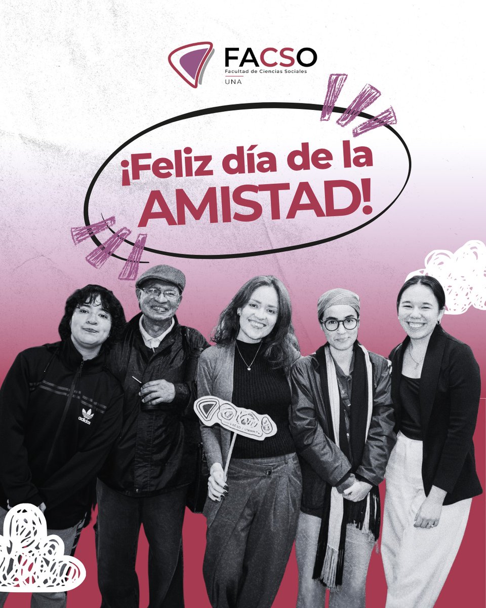 FacsoUna's tweet photo. 🫂En la FACSO-UNA, la amistad se construye en cada encuentro, en el aprendizaje compartido y en el compromiso de crecer juntas y juntos.

🤝 Hoy celebramos esos lazos que fortalecen nuestra comunidad universitaria.

¡Feliz Día de la Amistad! 💜

#FACSOUNA #SomosDeLaUNA https://t.co/s2PPwq4l9Q