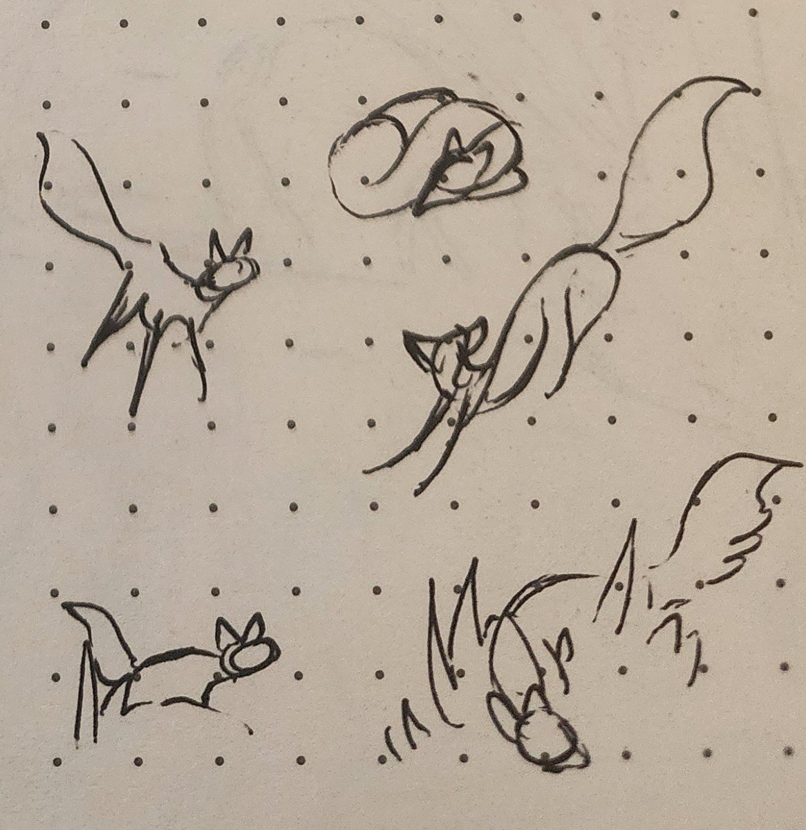 Vela_Novae's tweet photo. Some sketch book doodles. I love how doted paper has changed my relationship with my sketch book. https://t.co/KfdFvdgAi7