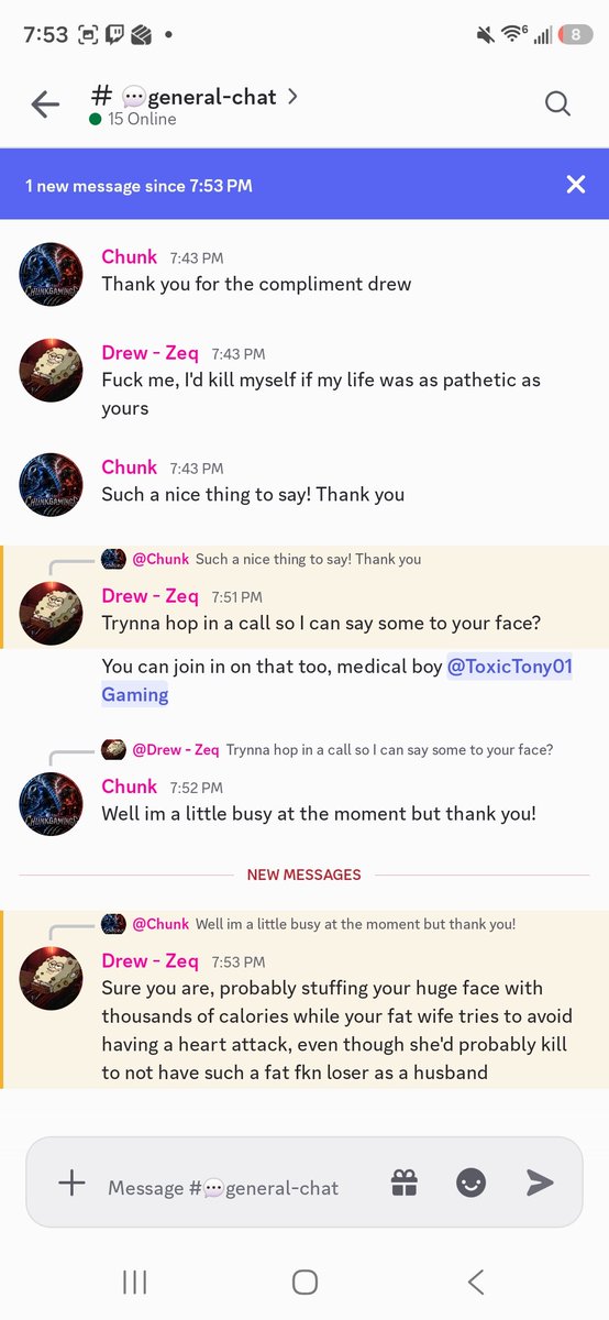Chunkgamingg's tweet photo. Is this not okay? Bullying is not okay 
@DrewZeq https://t.co/OyBFkARt0r