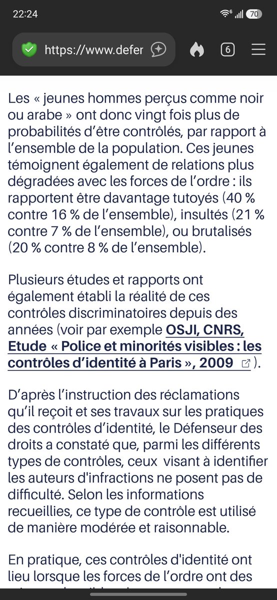 MeO_DuTA's tweet photo. @RogerEQD @kamilabderrahmn @PoliceNationale Il m’a vraiment suffit de taper "contrôle au faciès défenseur des droits". Il s’agirait de faire un effort. https://t.co/0JhL7Sybxj