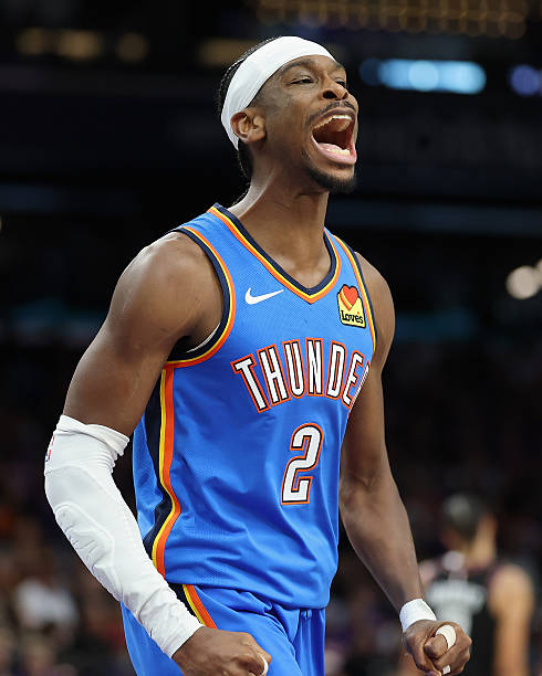 ClutchNumbers's tweet photo. Lowest Opponent Mid-Range FG% In The 2025-26 NBA Regular Season (Min. 300 Mid-Range FGA Defended):

1. Shai Gilgeous-Alexander — 36.3%
2. Jamal Murray — 37.6%
2. RJ Barrett — 37.6%
4. Victor Wembanyama — 37.7%
5. Cason Wallace — 37.8%
6. Kawhi Leonard — 37.9%
7. Julius Randle — 38.2%
8. Anthony Edwards — 38.3%
9. Chet Holmgren — 38.4%
10. Norman Powell — 38.5%