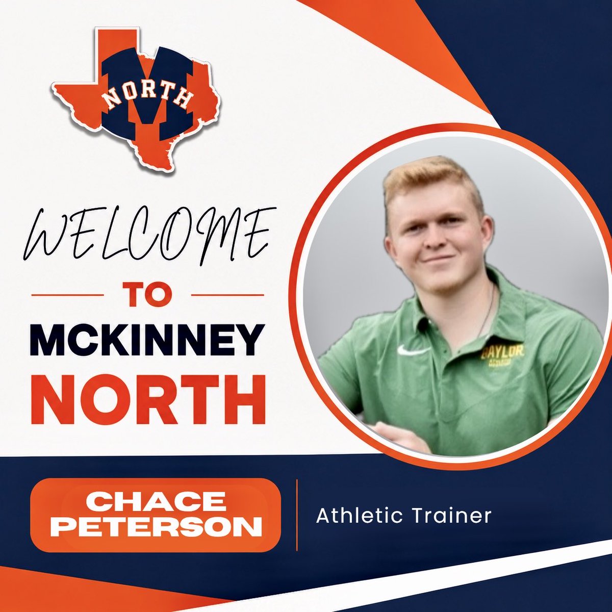 McKinneyNorthHS's tweet photo. Welcome to MNHS, Coach Peterson! https://t.co/rOk7lzmhQS