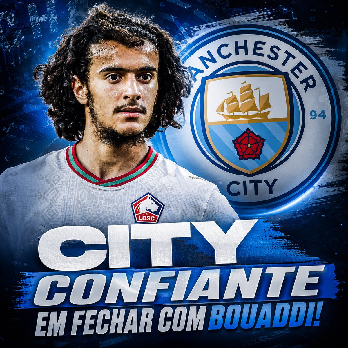 Transfdabola1's tweet photo. 🚨 Manchester City está confiante em fechar a contratação de Ayyoub Bouaddi nos próximos dias. 

As negociações avançam rapidamente, e a chegada do meia pode acontecer agora ou em 2027, dependendo de possíveis saídas, incluindo a situação de Rodri. 

🗞️ @FabrizioRomano https://t.co/aJmainqreG