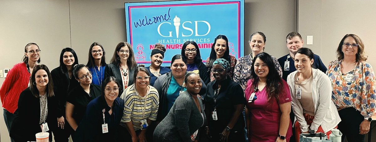 GISDhealth's tweet photo. We are so happy to welcome our new nurses to GISD Health Services! We know our students &amp; staff will love them a much as we do! https://t.co/0uaeFgEU8r