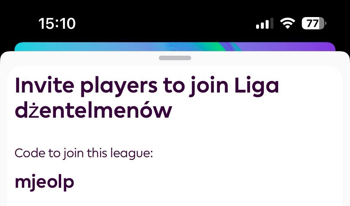 Norton_LD's tweet photo. Zapraszam do wspólnej zabawy w Fantasy Premier League 😁

Kod - mjeolp 

#FPL https://t.co/PPgy4bFdK7