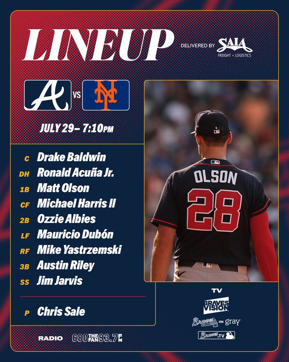 Braves's tweet photo. Sale gets the start ⤵️ https://t.co/xzJBonfk9k