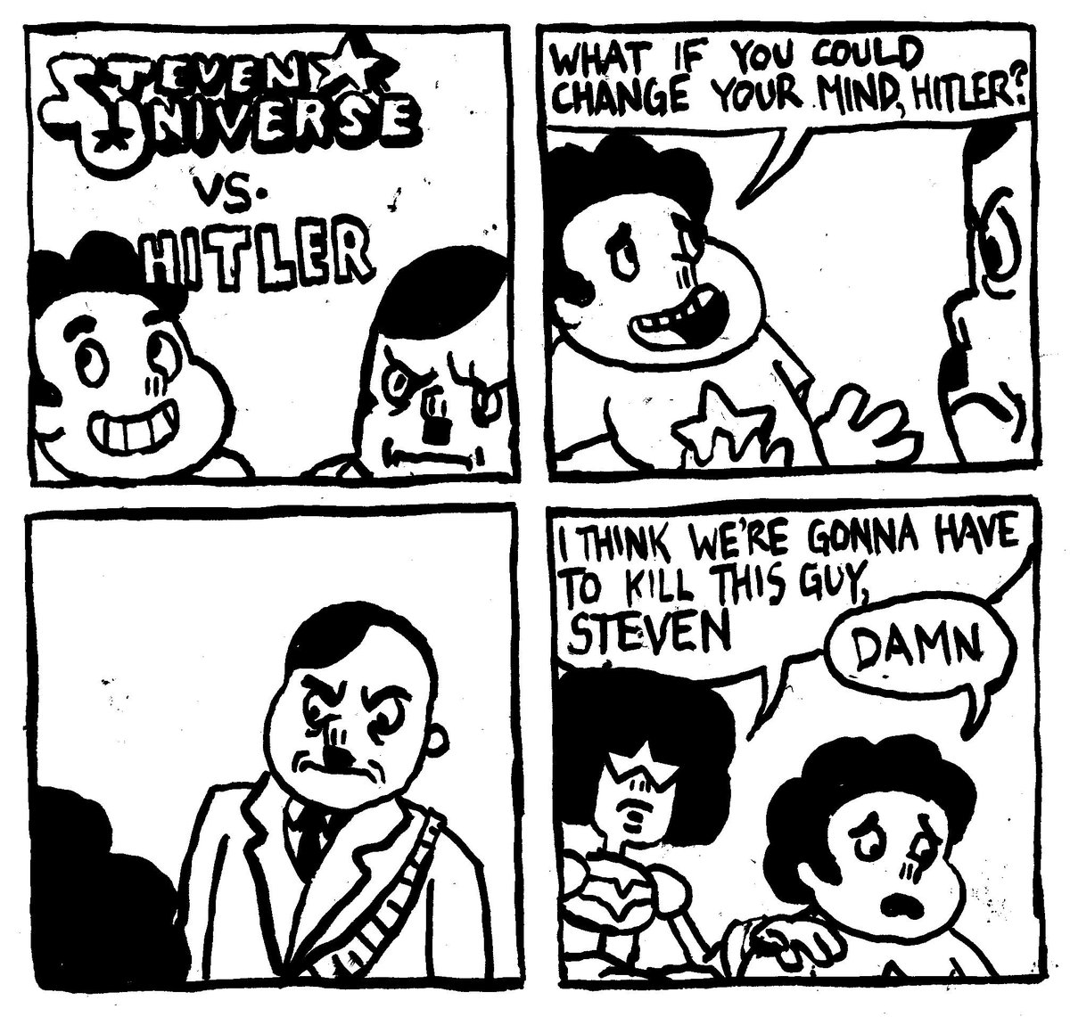BilingueRa87386's tweet photo. @AjKorou_504 The fact that it's the Steven Universe from Future truly is the cherry on top as:
1. It's in character for him
2. Makes it a chronological sequel to the previous comic https://t.co/80jmbG7qBn