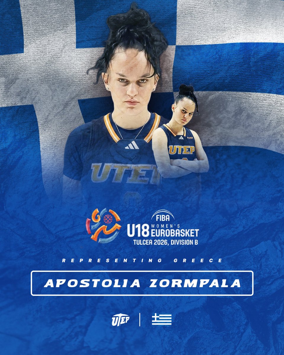UTEPWBB's tweet photo. Best of luck to our newest Miner, Lia, as she represents Greece 🇬🇷 at the FIBA U18 Women’s EuroBasket!

#PicksUp ⛏️ https://t.co/TAjt2sWLFv