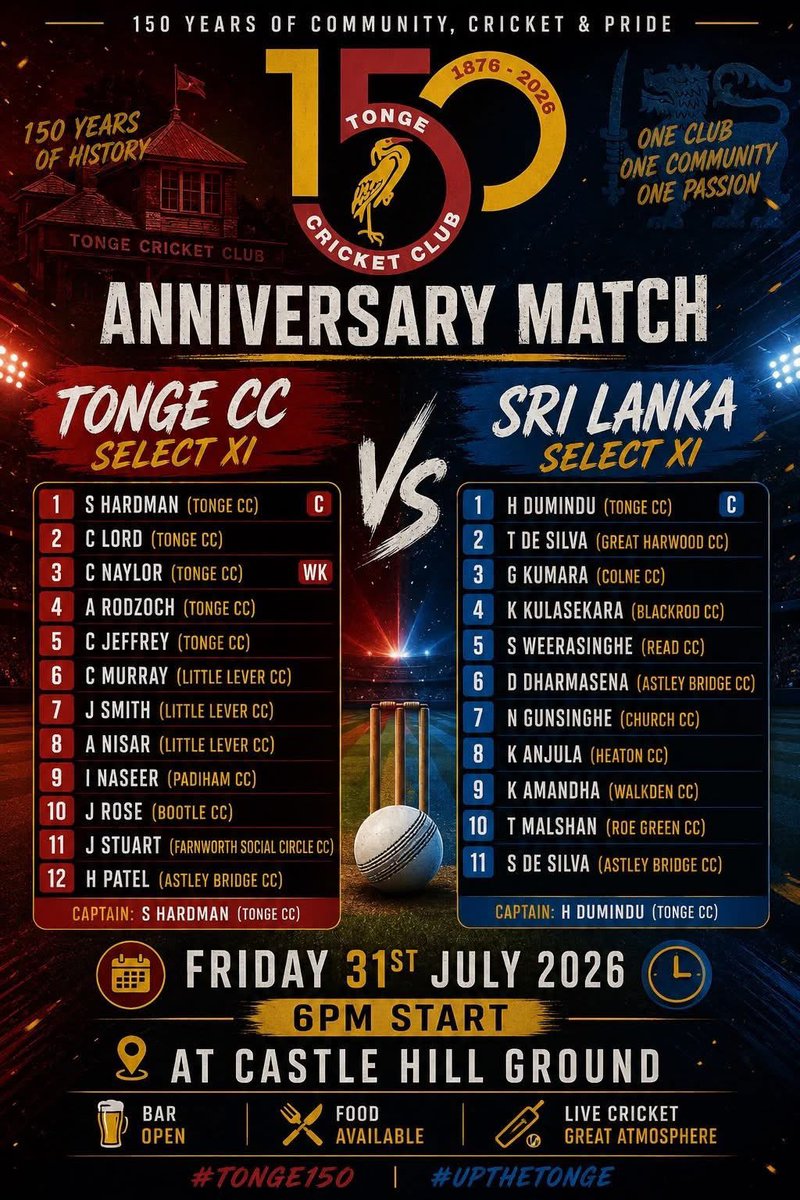 TongeCC's tweet photo. Watch out for Cricket Balls raining down in Tonge Moor Friday Evening 🏏

Who is going to hit more 6s?! https://t.co/AN7tkKw1dg