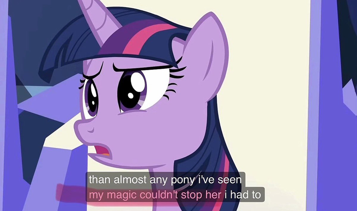 bomimiiiii's tweet photo. @biscaity @clar_lair love how you totally just made all that up! i recommended watching the episode! you’ll see what actually happens is twilight tries to defeat starlight with magic -> realizes she can’t -> decides to talk her out of it 👍 https://t.co/qCZXj1JWe9