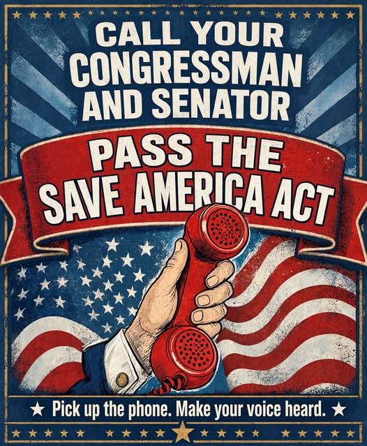 KennethFCrowe1's tweet photo. The phone works both ways. Call your Congressman and Senator today and tell them to pass the Save America Act.
Make your voice heard. https://t.co/S4MrLAsNRc