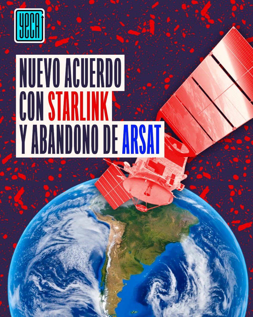 dameYeca's tweet photo. ACUERDO CON STARLINK Y CRÍTICAS POR LA SITUACIÓN DE ARSAT

El Gobierno nacional anunció un acuerdo con Starlink para brindar internet satelital de alta velocidad a 6.000 escuelas rurales de todo el país.

Nota completa⬇️
https://t.co/DooaawjZsm https://t.co/V2yCUkgkmv
